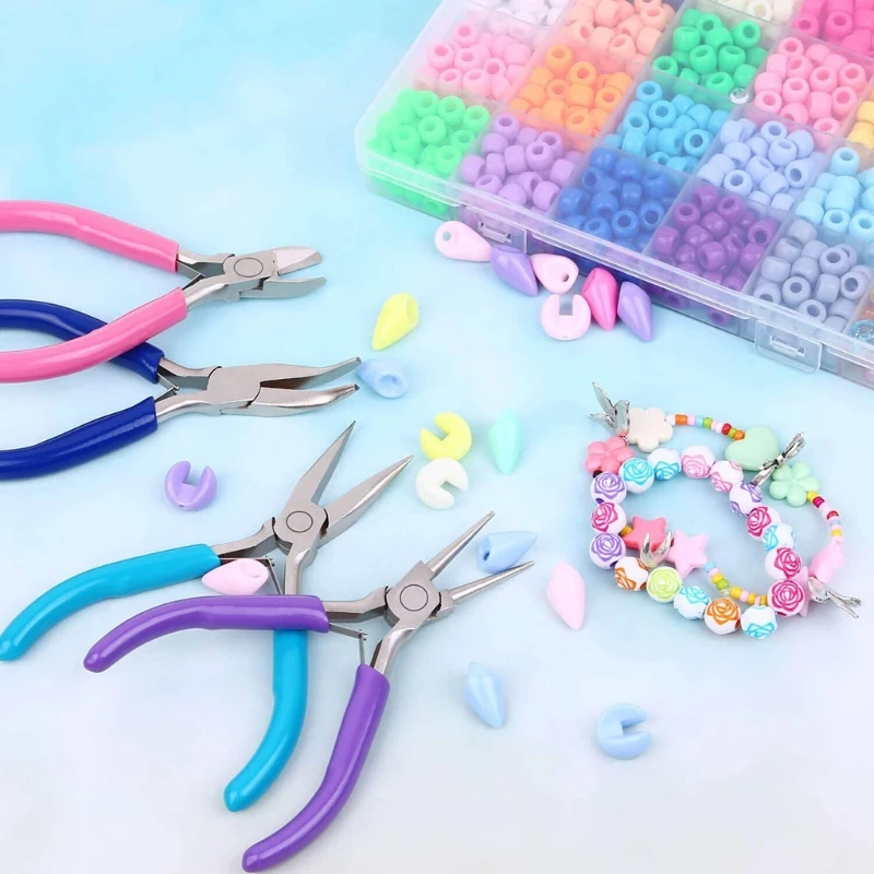 

4 PCS Jewelry Plier Jewelry Making Pliers Tools with Needle Nose Pliers DIY Tool