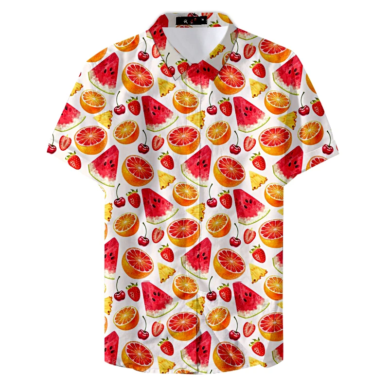 2019 летняя модная Гавайская Повседневная рубашка с принтом ананасов на