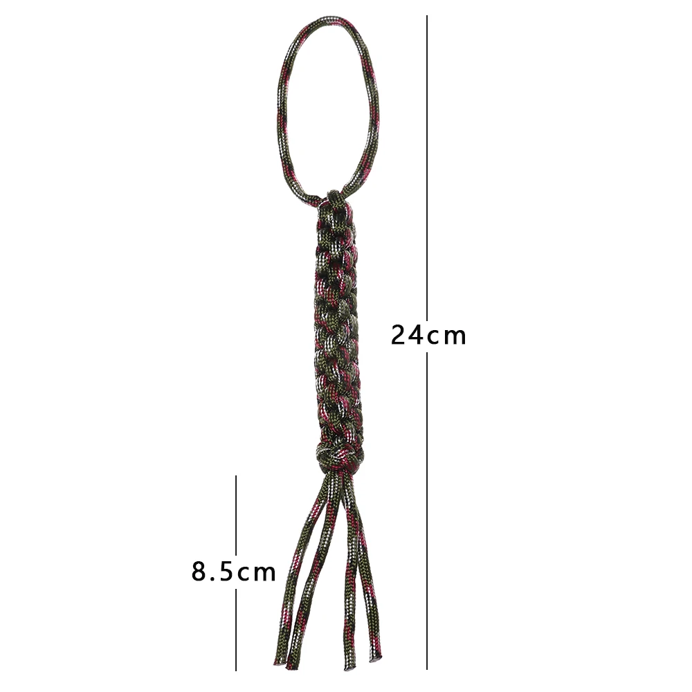 1 PC Outdoor Camping Corn Knot Survival Paracord Rope Nylon Chain Tool Ornaments Knife Pendant Falling Keychain 7 Strands images - 6