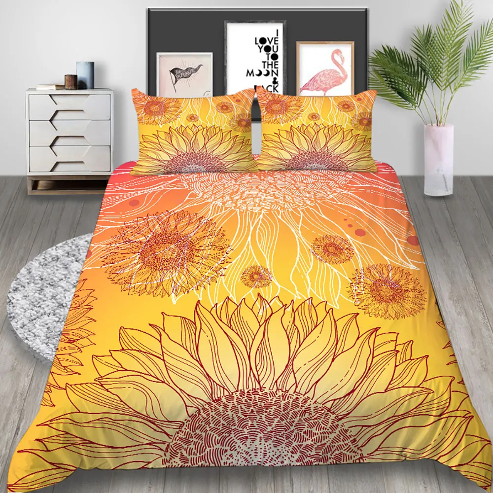 Brown Bedding Set Thumbedding клен постельное белье с узором из листьев комплект King Размеры простой художественный пододеяльник для двуспальной кровати близнец полный двойной один уникальная дизайнерская кровать набор - Цвет: Brown Bedding Set