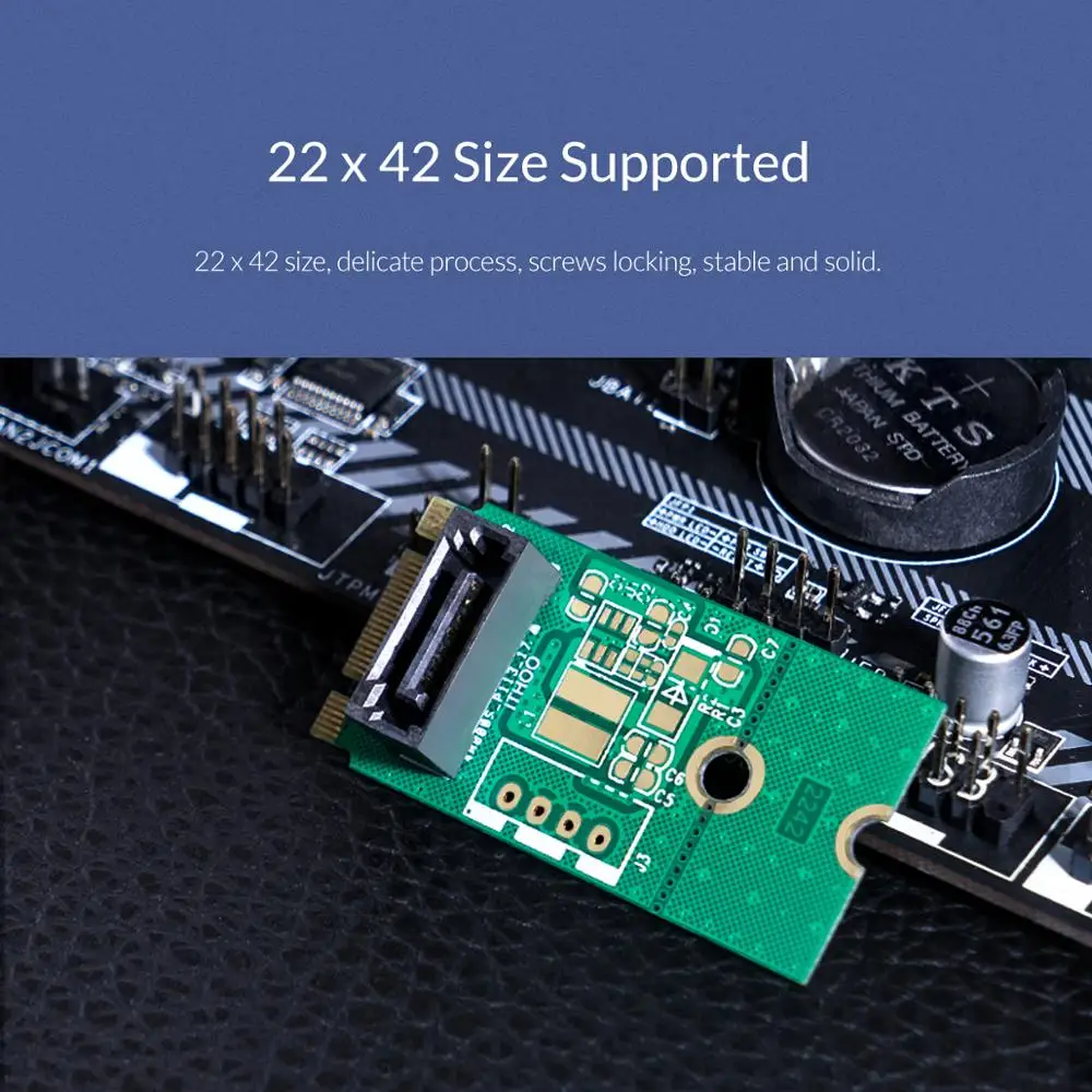 ORICO SATA к M.2 адаптер NGFF 7PIN SSD твердотельный жесткий диск 22X40 размер поддержка