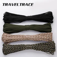 survival paracord 550 camping equipment parachute cord self defense outdoor rope weaving lanyard for knife hiking accessories