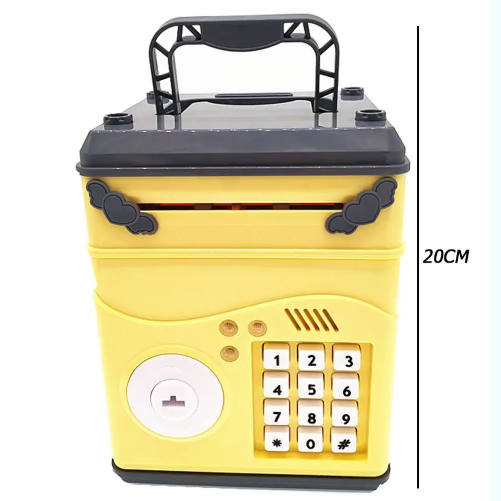 K 20x14.5x12.5cm Автоматическая копилка, банкомат, пароль, копилка для денег, копилка, банкомат, сейф, Банкнота, подарок на день рождения для детей - Цвет: K 20x14.5x12.5cm