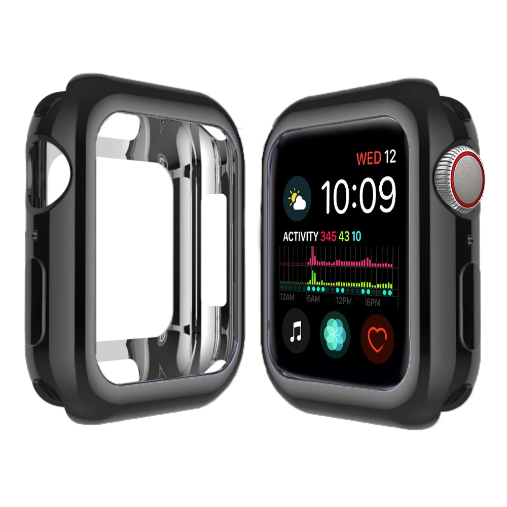 Чехол для Apple Watch чехол 44 мм 40 iwatch 38 42 аксессуары мягкая оболочка защитный бампер