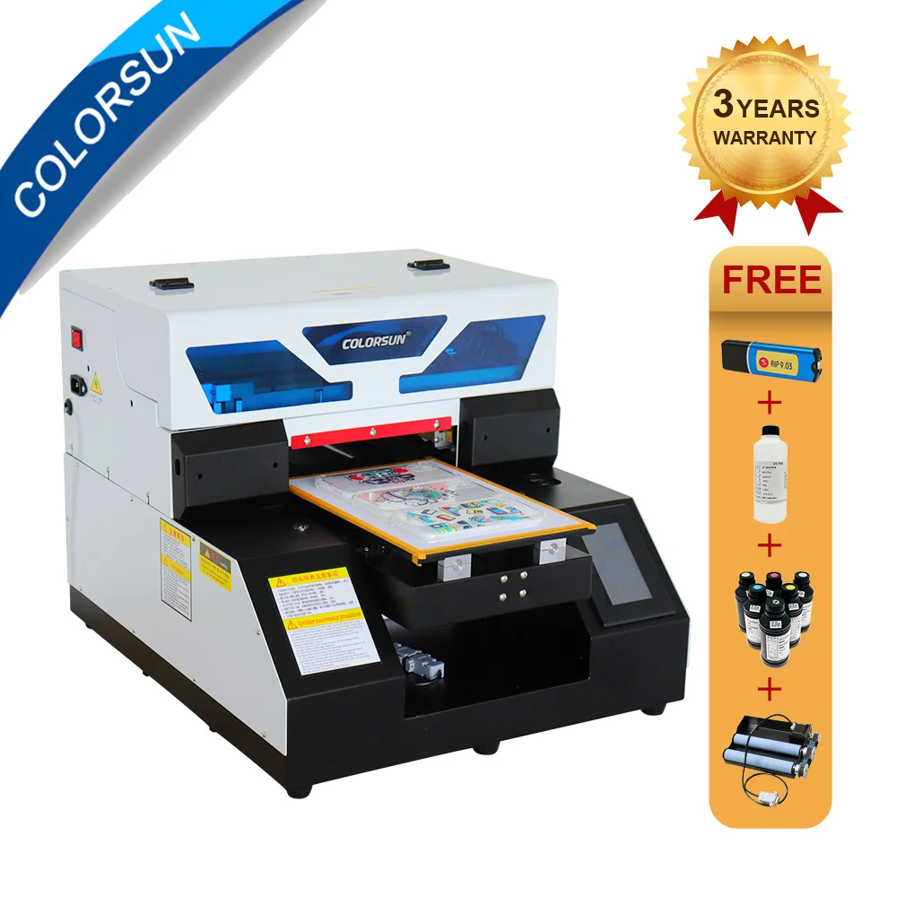 Colorsun автоматический A4 УФ принтер L805 с чернилами сенсорный экран чехол для