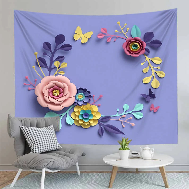 3D гобелен с цветочным принтом декоративная Мандала настенная подвеска ковер