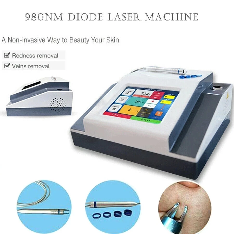 

4 in 1 980 nm Diode Laser Machine For Skin Fungal Infection Images Vascular Veins Removal Laser Physical Therapy Device