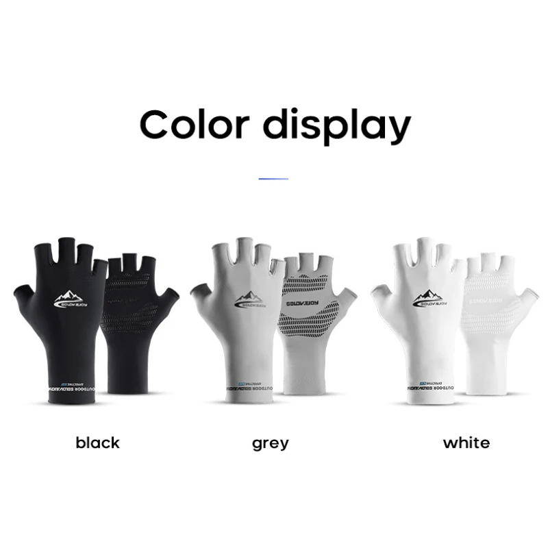 

Elastic Summer Gloves Unisex Touch Screen Anti-slip Anti-UV Cycling Breathable Gloves Sun-proof Ice Silk Cool Thin Gloves