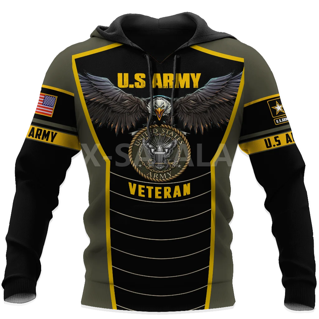 США АРМИИ Ветеран орла животных 3D принт Размеры XS-7XL Толстовка для мужчин и женщин