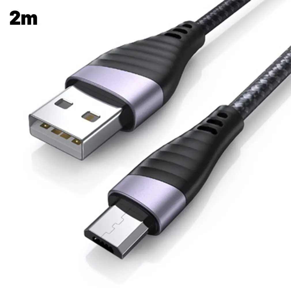 

Portable Charging Cable Fast Charging Phone Zinc Alloy Nylon Braid Cables Data Line For Samsung