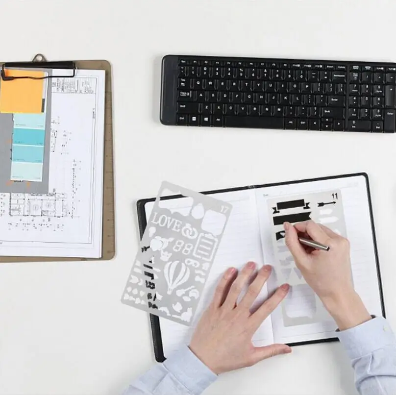 Набор трафаретов для ежедневника пластиковый планировщик шаблон чертежа сделай