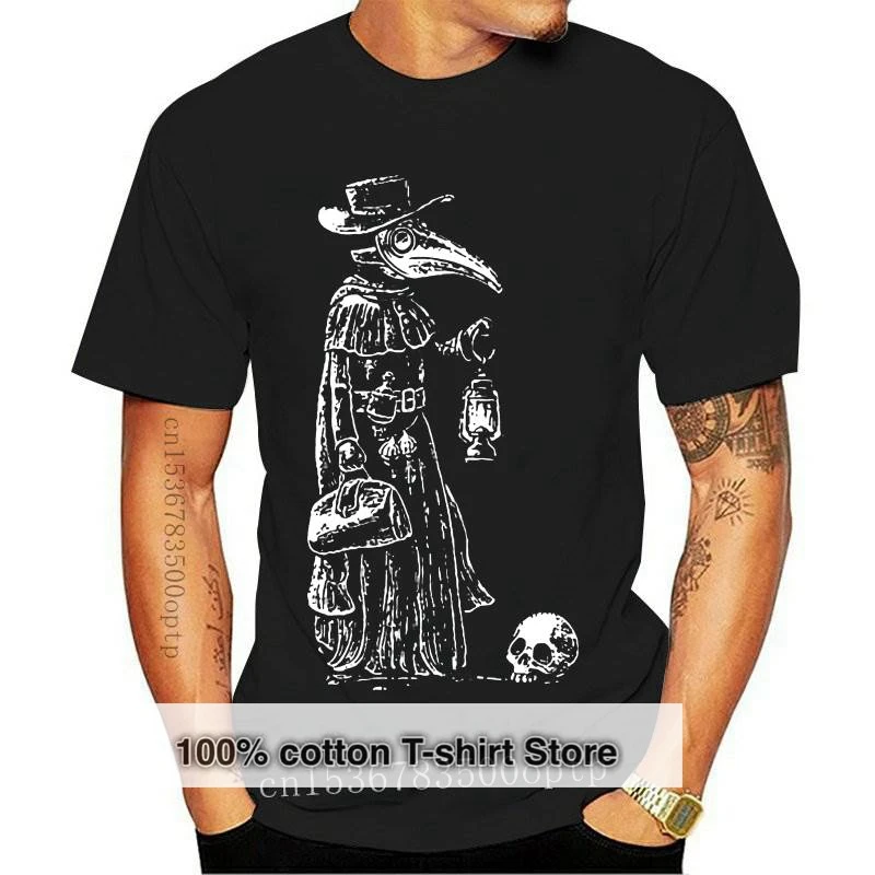 

Новая повседневная футболка с изображением Чумного доктора, черная маска для лечения смерти и лекарств, фирма Doktor