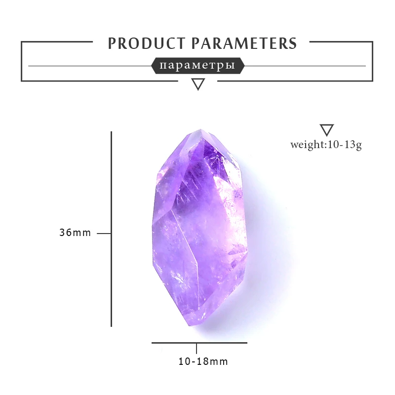 1 natural faceted white crystal amethyst and obsidian polished stone jewelry gemstone home decoration | Дом и сад