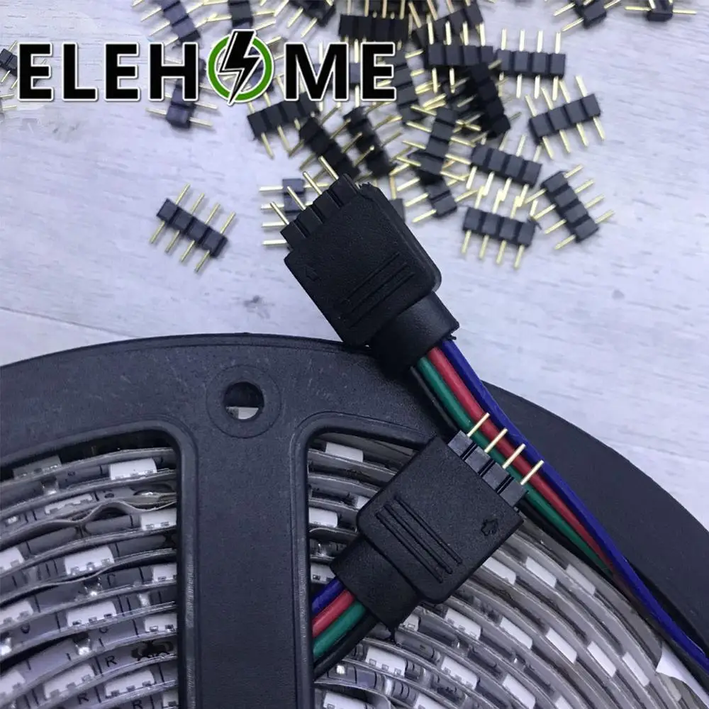 10 шт. 4 Pin RGB/5 PIN коннектор RGBW адаптер штырь иглы мужской тип двойной RGB 5050 3528