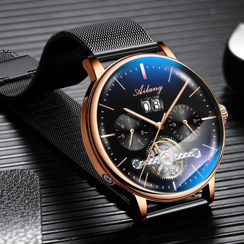 Часы скелетоны AILANG Мужские механические автоматические классические под