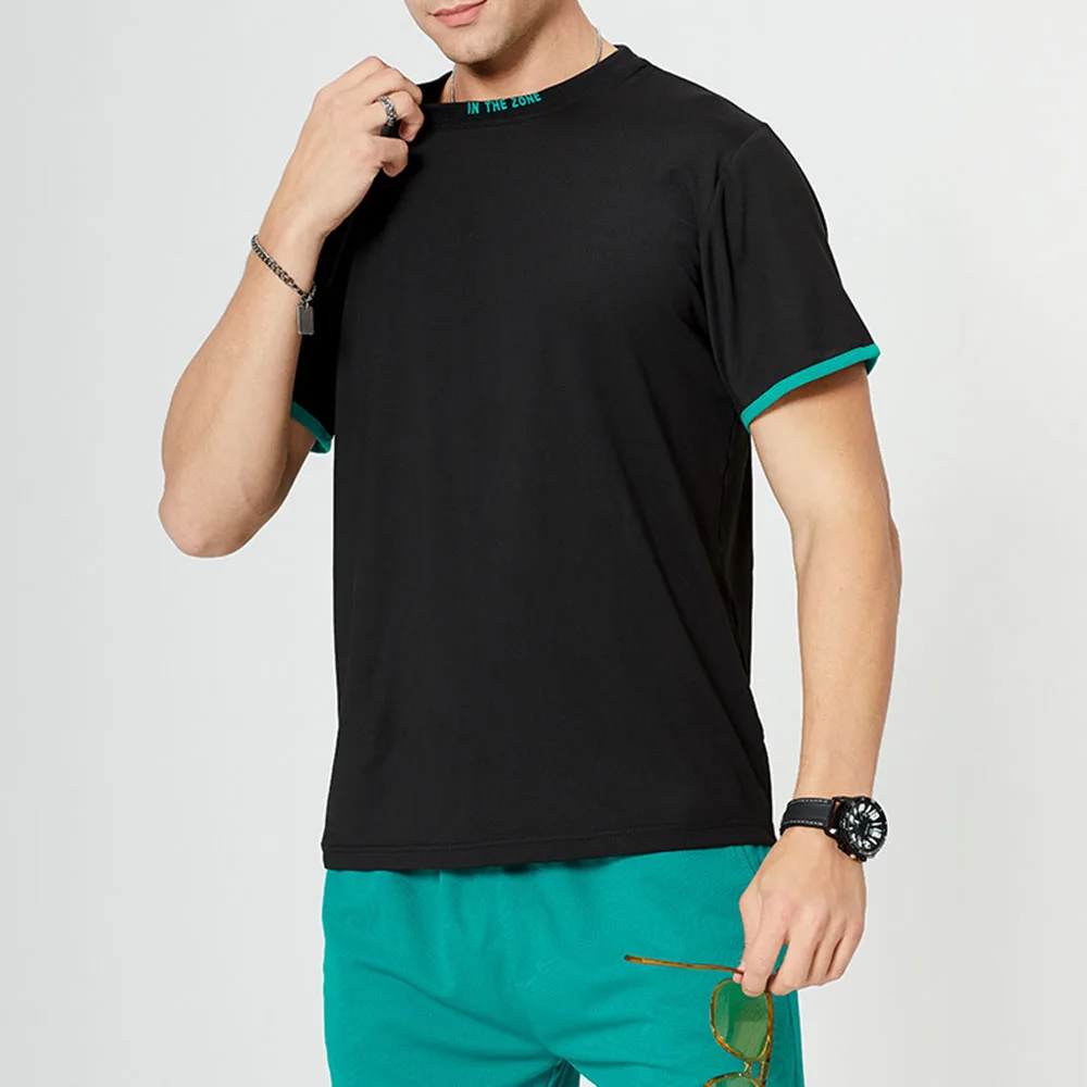 

T-shirt Western Style Fashion Temperament 2021 Summer Loose Casual Hipster Solid Color Simple Round Neck Summer