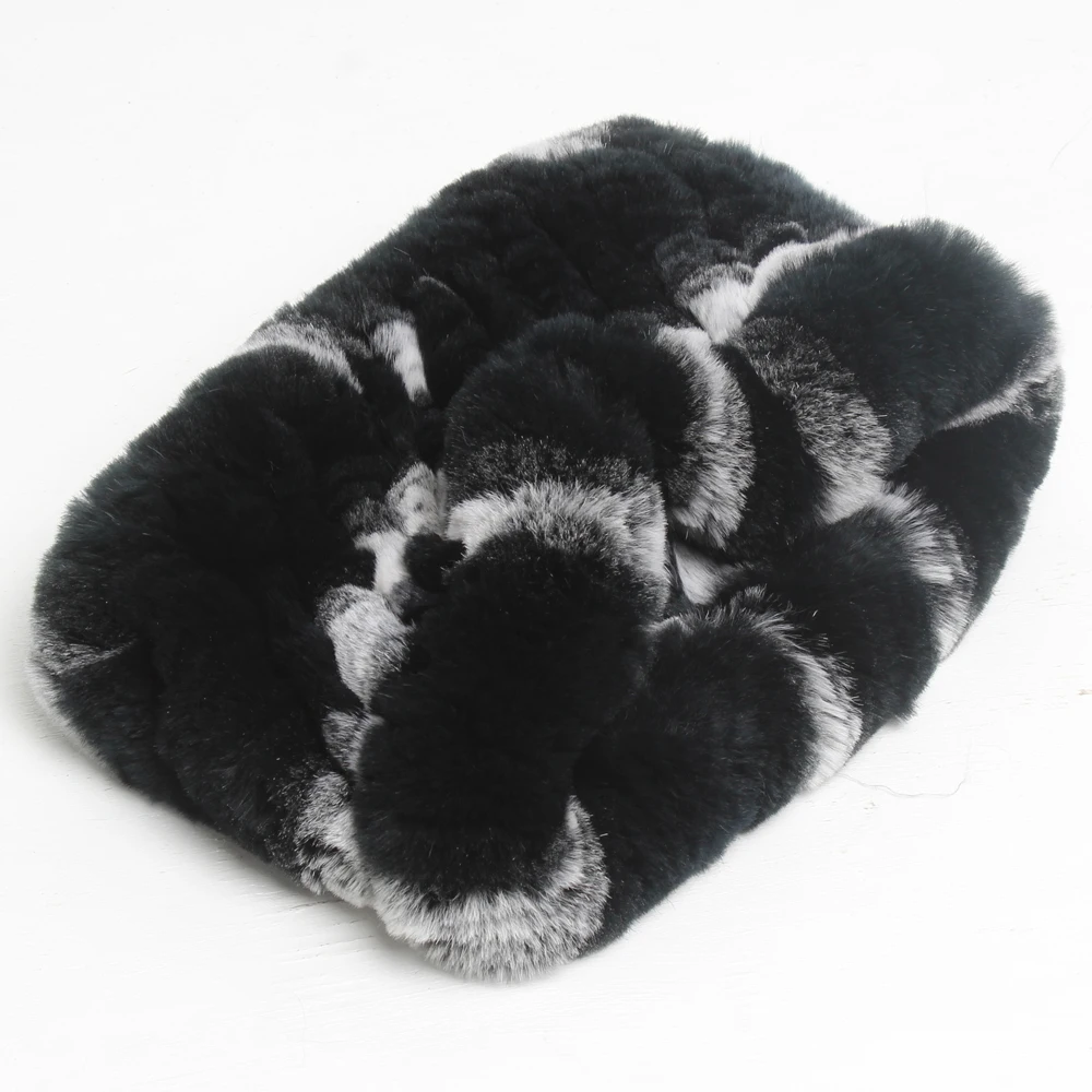 Женские 100% натуральные вязаные женские зимние теплые шарфы из натурального меха