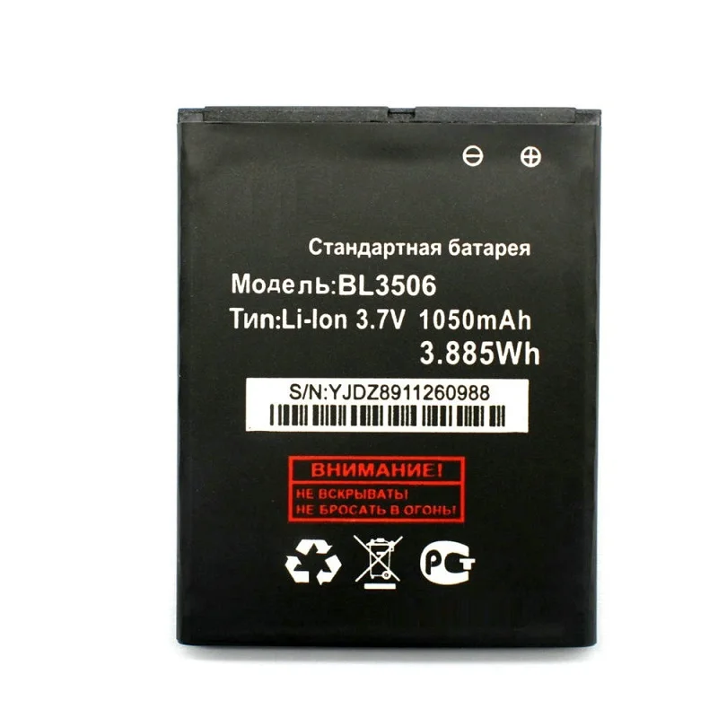 BL3506 1050 мА/ч 3 7 V Высокое качество литий ионный аккумулятор телефона Батарея для FLY