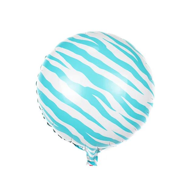 zebra blue 1" Леопардовый принт воздушный шар Зебра печати модные сексуальные вечерние украшения 1 шт 3 шт - Цвет: zebra blue