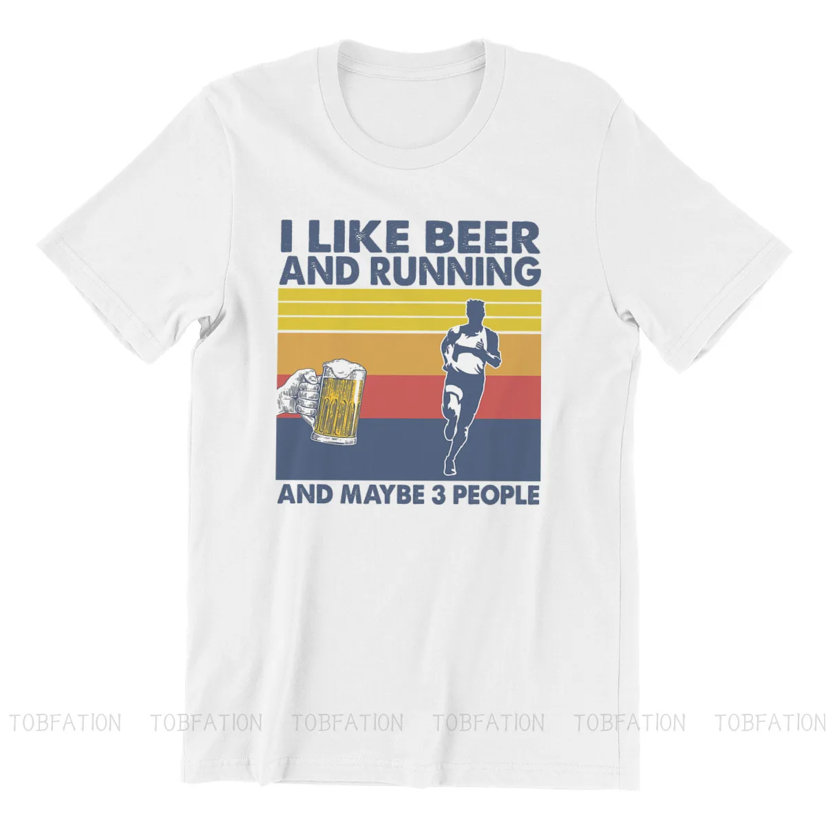 Футболка с надписью I Like Beer and Running подарок на день отца гранж свободная футболка