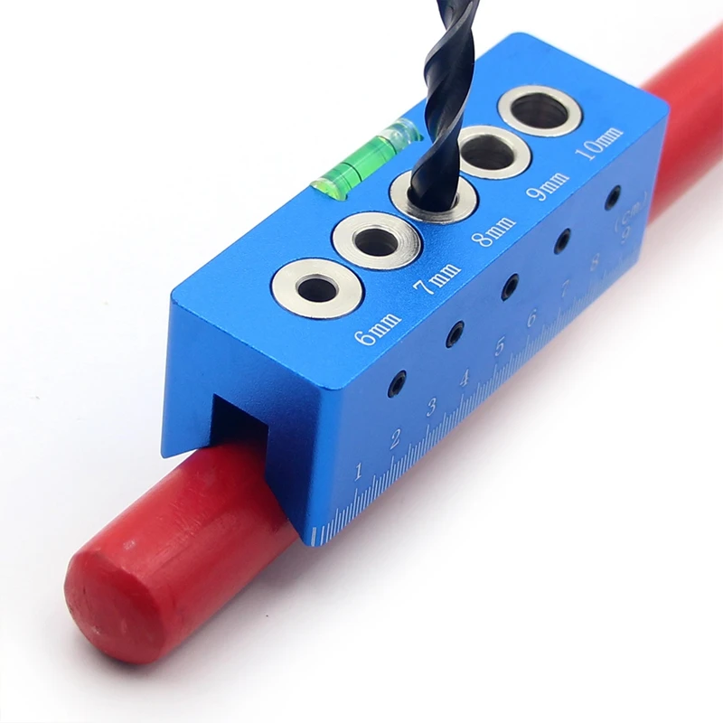 

Pocket Hole Jig with Spirit-Level Bubble , Woodworking Tools Pocket Hole System 90 Degree Dowel Drill Joinery Kit