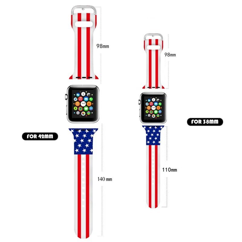 Ремешок силиконовый в клетку для Apple Watch Band 44 мм 42 40 38 браслет с леопардовым