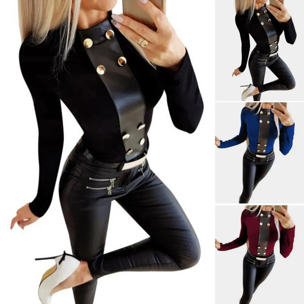 Женский осенне зимний однотонный облегающий пуловер с круглым вырезом и длинным