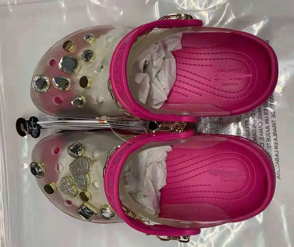 Женские пляжные сандалии с золотой цепочкой водонепроницаемые Нескользящие