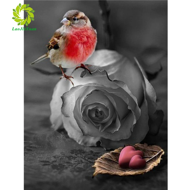 

SNA New crystal Round diamond painting diy bird & flower diamond painting embroidery Home Decor dimond mosaic flowers for gift