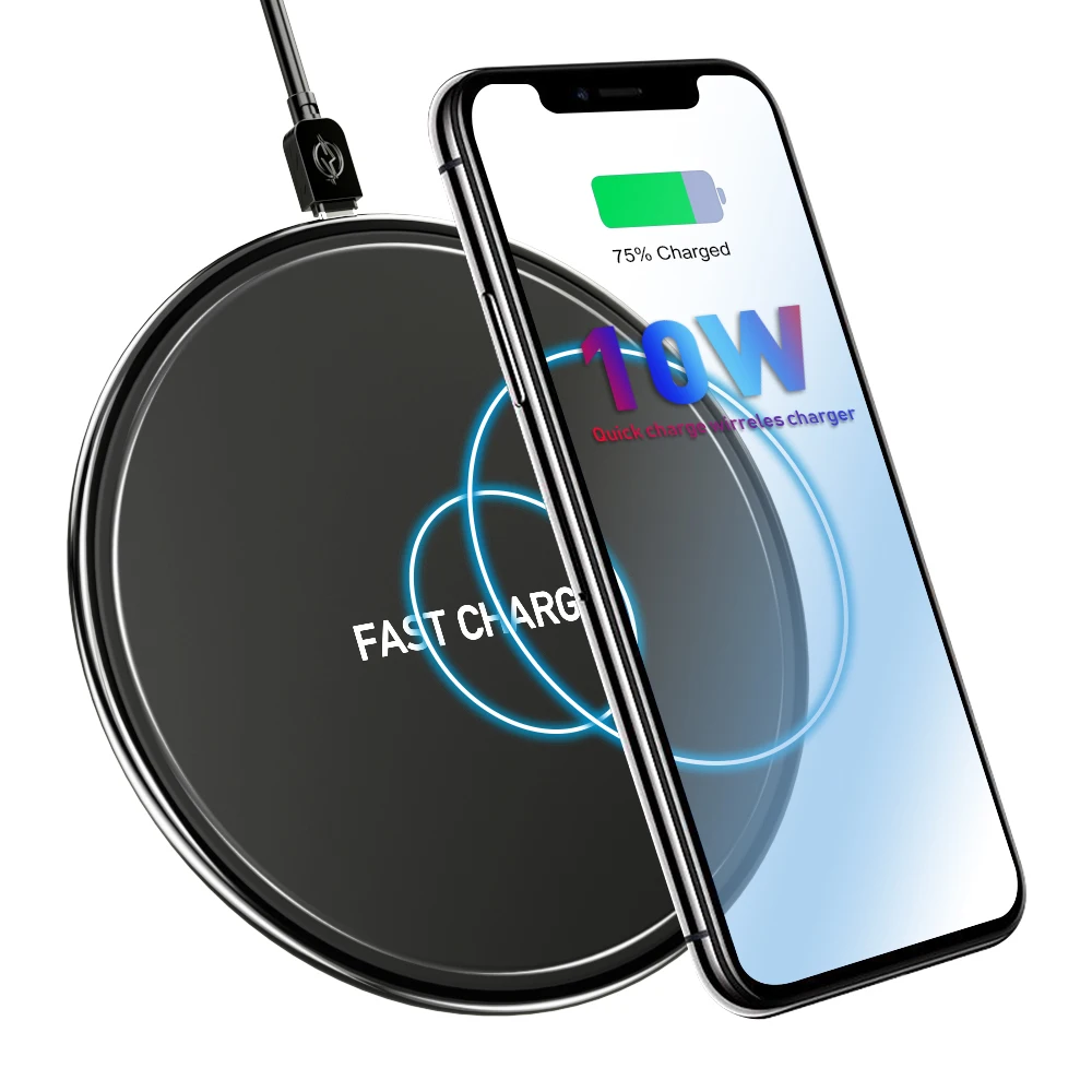 10 Вт Быстрое беспроводное зарядное устройство для samsung Galaxy S9 S8 S7 Note 9 Edge USB Qi