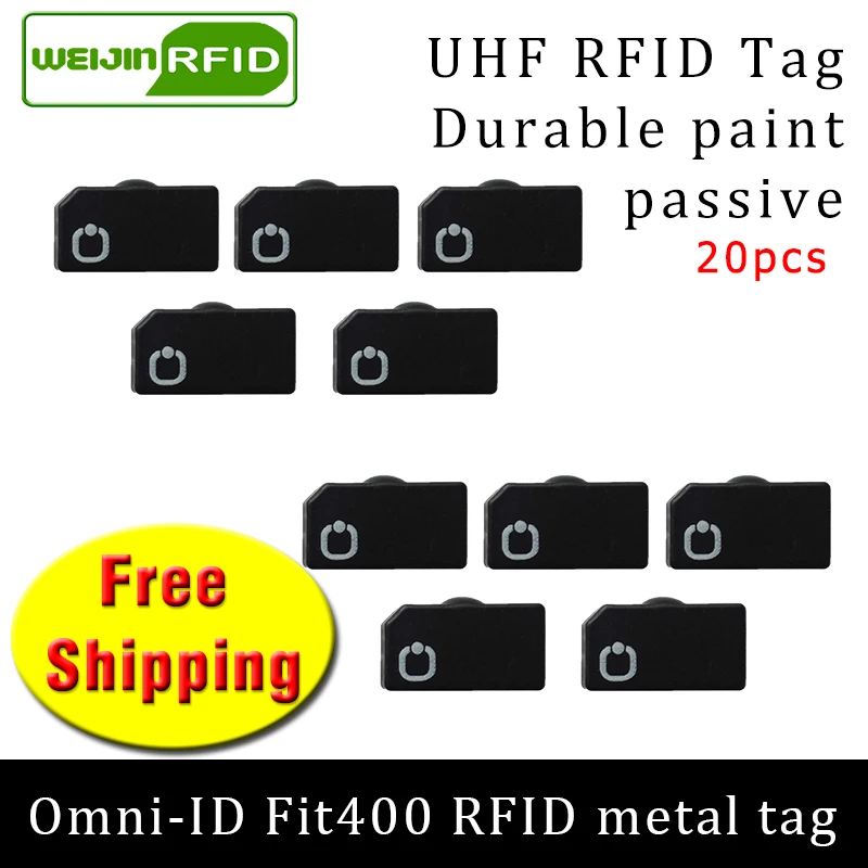UHF RFID metal tag omni-ID Fit400 915m 868mhz Alien Higgs3 EPC 20pcs free shipping durable paint smart card passive RFID tags