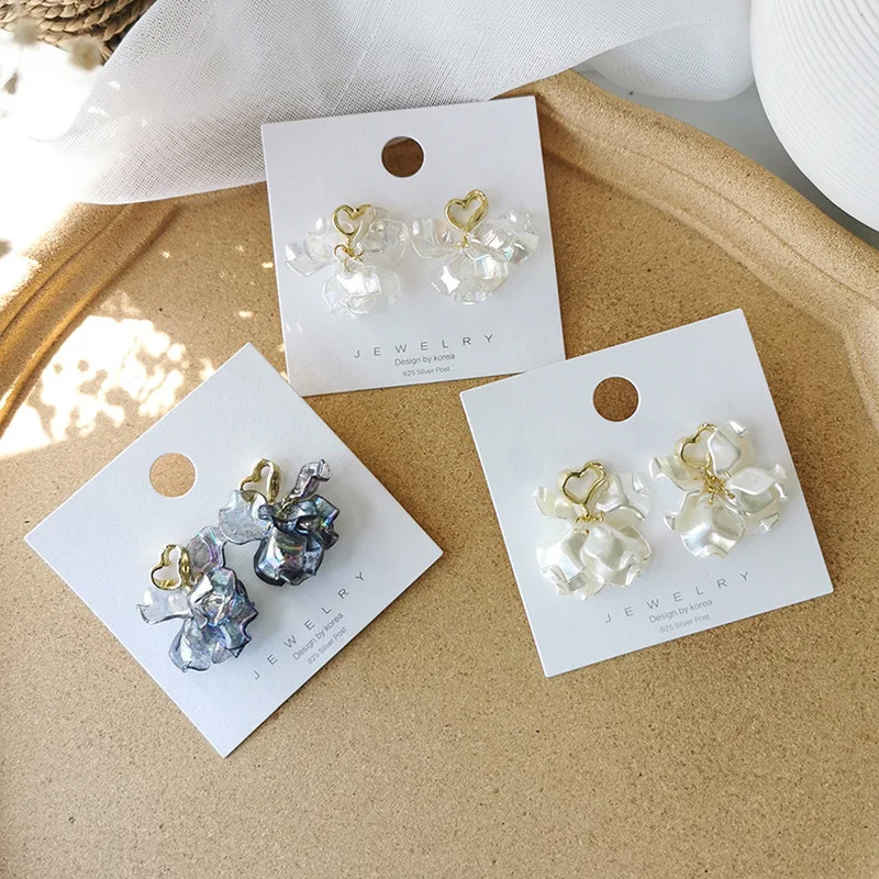 2020 новые милые серьги в Корейском стиле необычные с лепестками любви ретро