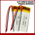 3,7 V Lipo cells 350919 50mah литиевая полимерная аккумуляторная батарея для MP3 MP5 GPS bluetooth гарнитура DVD Светодиодный светильник электронная книга