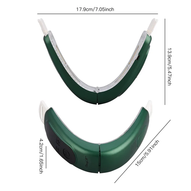 

Warm Cold Face Slimming Belt LED Photon Double Chin Reducer Electric Face Slimmer Shaper Band Light Therapy Acne Wrinkle Remover