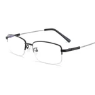 Мультифокальные пресбиопические очки для мужчин и женщин, с защитой от синего света, титановые очки в полуоправе из металлического сплава, прогрессивные очки для чтения