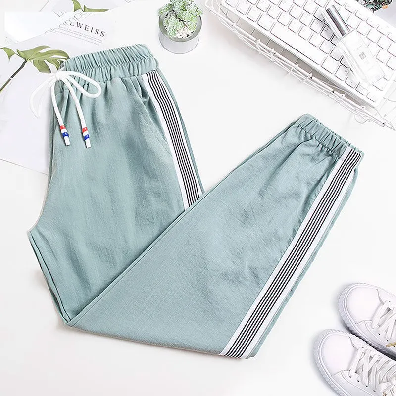 Спортивные Штаны свободного кроя сезон весна-лето тонкий срез был универсальный