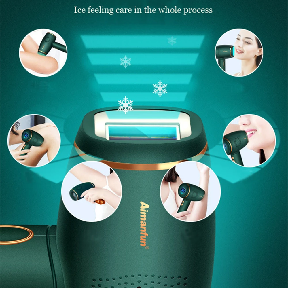 Лазерный эпилятор IPL для удаления волос на ощупь от льда Электрический депилятор