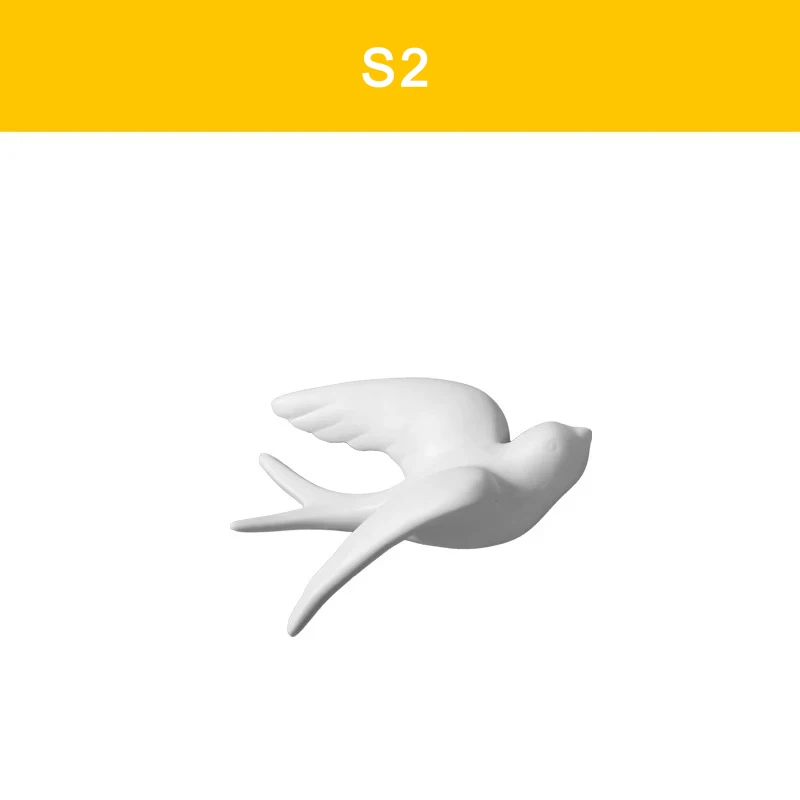 3D керамические птицы Настенная подвесная имитация фрески настенная декорация