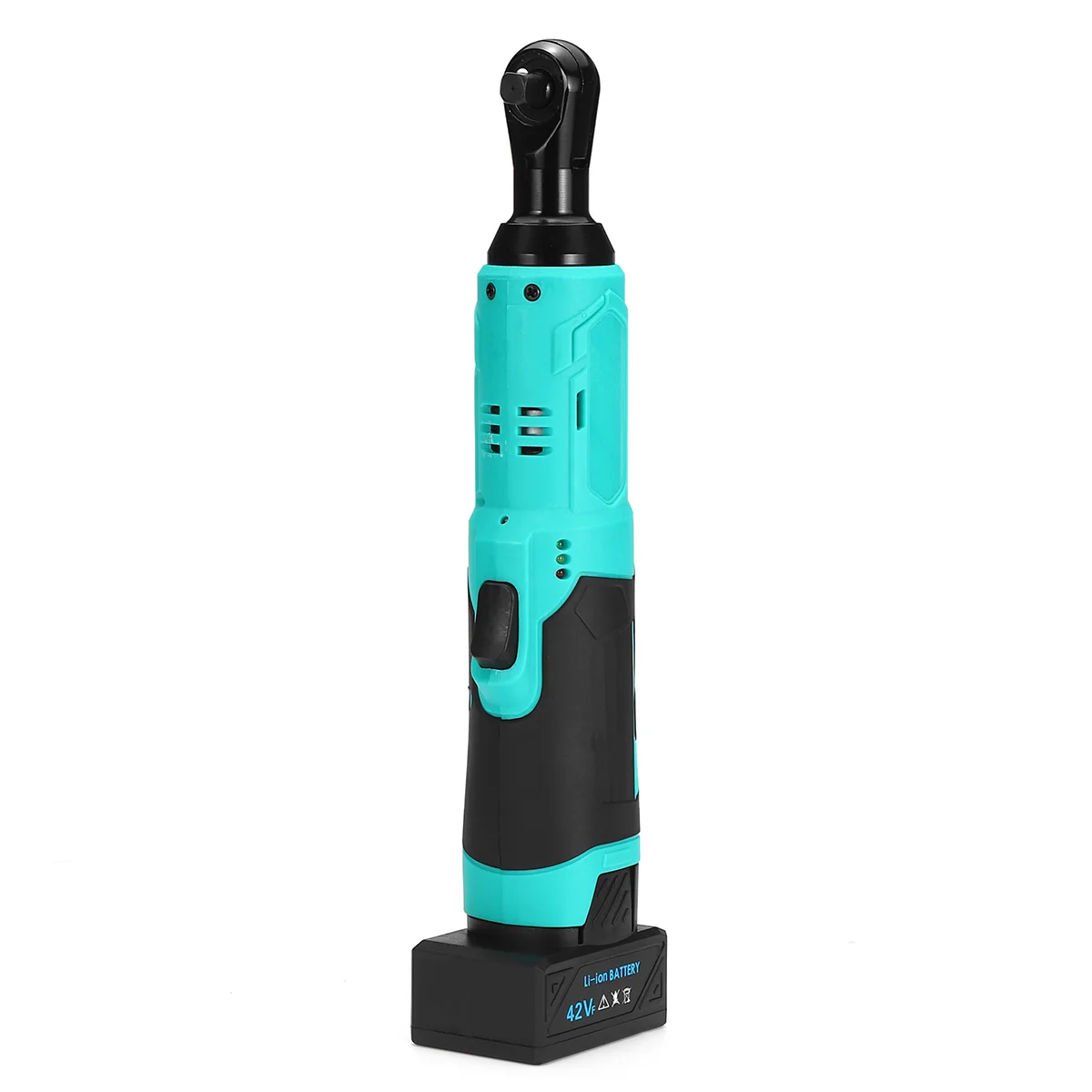 

Electric Wrench 3/8" Cordless Ratchet Rechargeable Scaffolding 90 N.m Right Angle Wrench Tool + 1/2 Battery Charger Socket Kit
