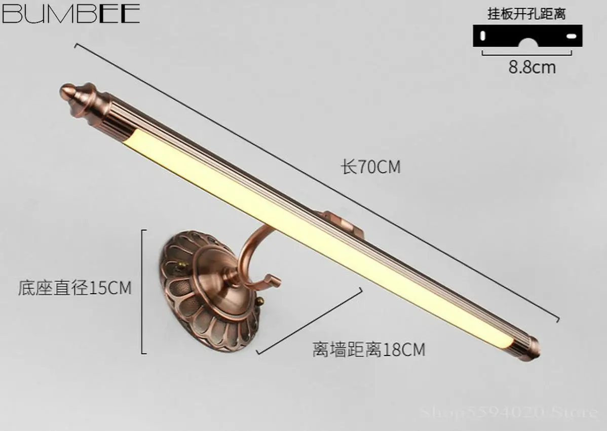 Американский светодиодный настенный зеркальный светильник s скандинавский