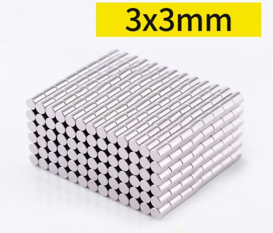 

10 ~ 1000 шт. 3x3 мм круглый NdFeB дисковый магнит N35 Супер мощный imanes редкоземельный постоянный магнит