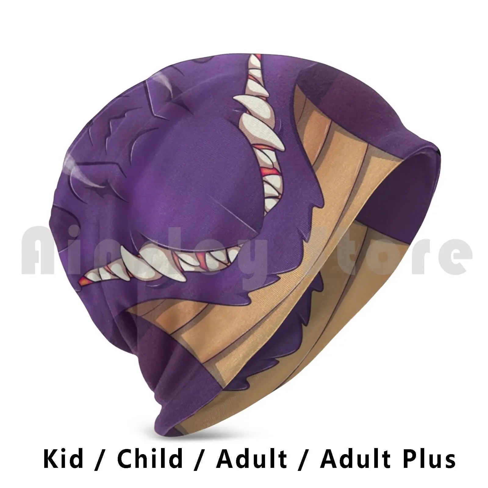 

Вязаная Шапка-бини с фиолетовым драконом в стиле хип-хоп