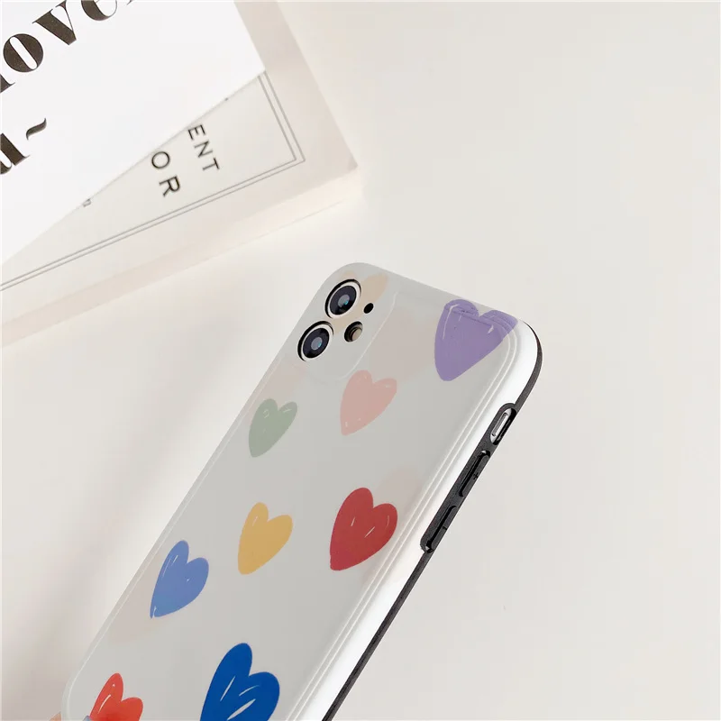 Милый мягкий чехол с сердечками для iPhone 11 Pro Max 7 8 plus X XR XS задняя крышка SE 2 2020