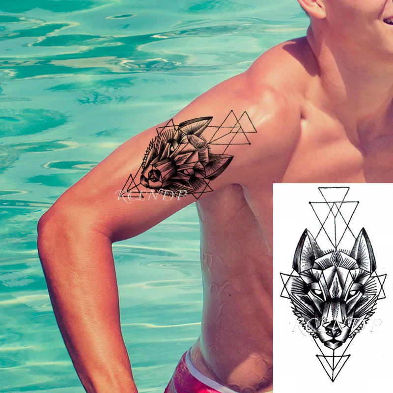 Водостойкие временные татуировки наклейки бабочка тигр лицо кошка животное