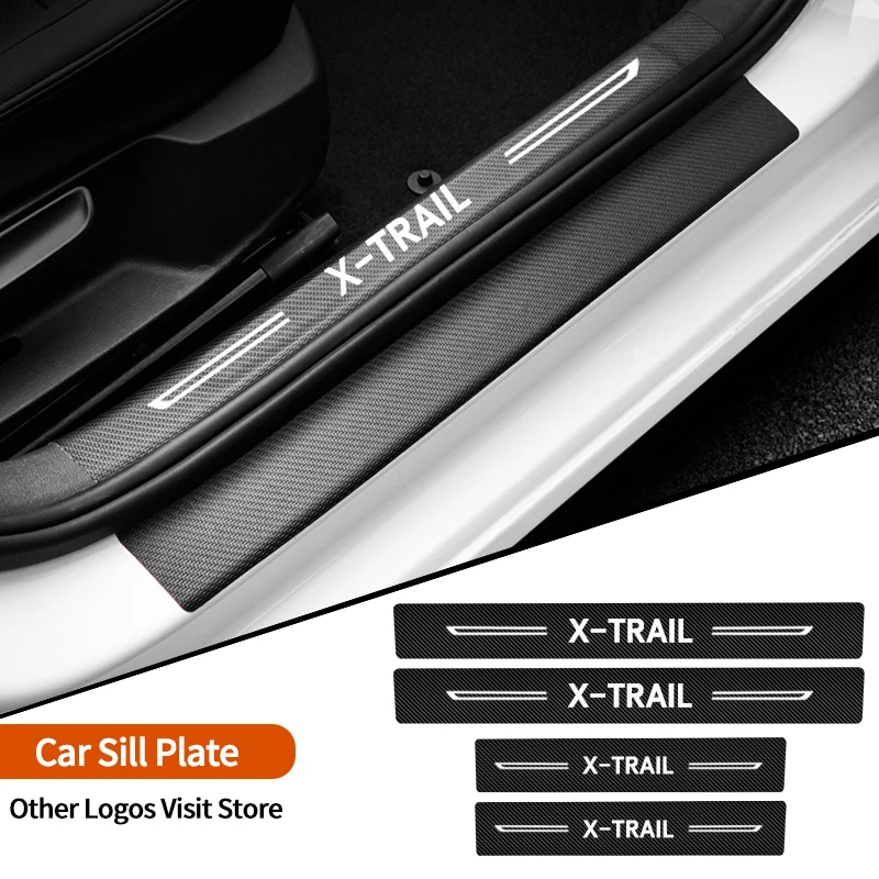 

Carbon fiber Car Door Sill Threshold anti-scratch sticker For Nissan X-trail Xtrail T30 T31 T32 2013-2019 Car Accessories