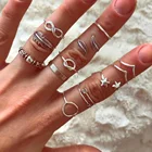 Модные геометрические кольца ALYXUY 12 шт.компл. в форме листа узла стрелы звезды 8 слов набор винтажных колец на костяшки женские свадебные подарки ювелирные изделия
