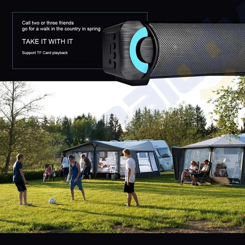 Smalody Bluetooth 4,2 Саундбар Led динамик мощность 10 Вт/стерео/сабвуфер/объемный звук/Красочный Светодиодный светильник/2000 мАч большой