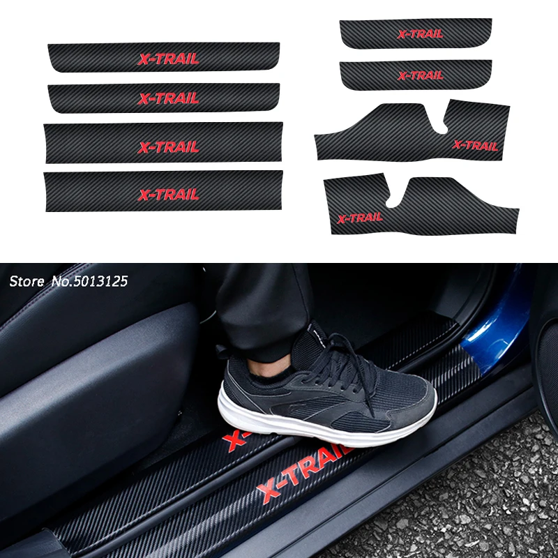 Наружная Внутренняя дверь из углеродного волокна педаль бампера 3D Защита от