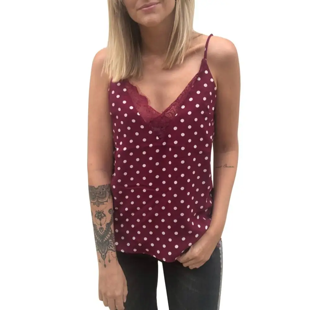 Lace Wine Boho майка женская без рукавов Футболка женские летние жилеты с v-образным вырезом Футболка в стиле бохо рубашка женская одежда - Цвет: Lace Wine