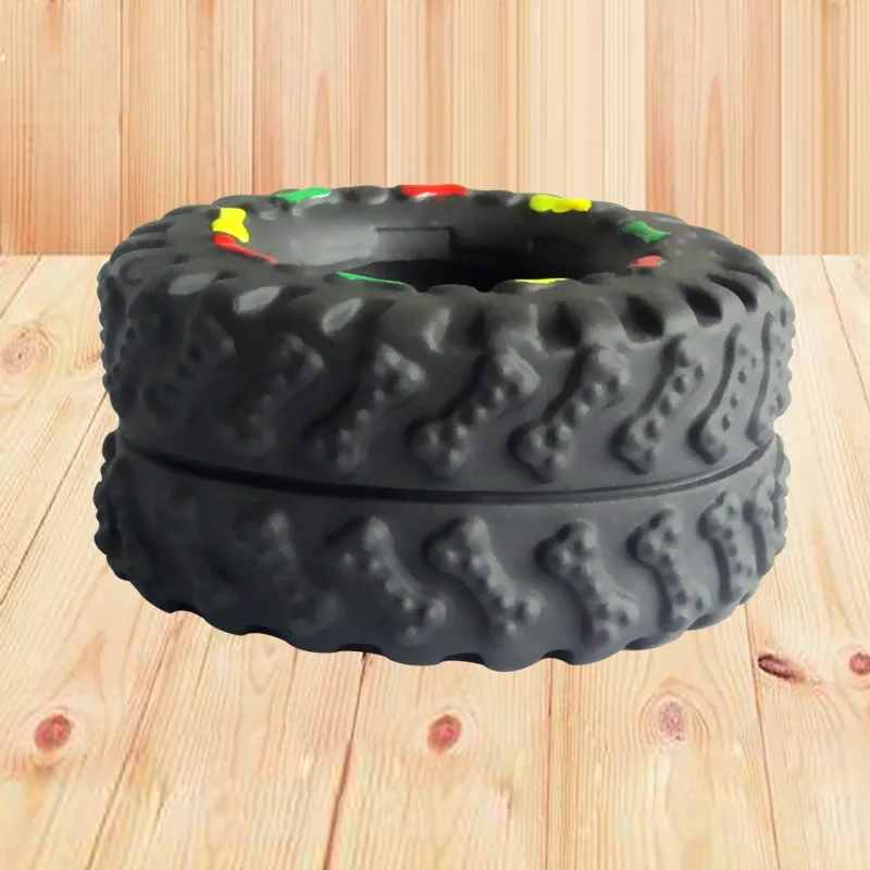 

Wholesale and Retail Small Tire Pet Supplies Vinyl BB Called Bite Resistant and Training Squeak Toys Rubber Dogs Cn(origin)